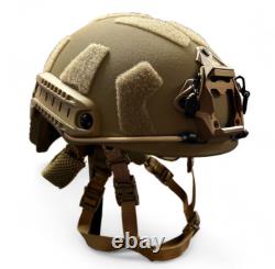 Casque balistique militaire tactique FAST High Cut NIJ IIIA couleur Coyote Brown