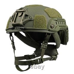 Casque balistique tactique militaire de combat SBD TACTICAL niveau IIIA ACH à découpe haute