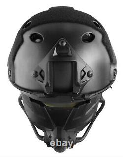 Casque de combat tactique combo + masque Airsoft Paintball Militaire Chasse style PJ