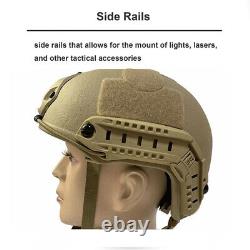 Casque tactique Airsoft Paintball Militaire Combat Rapide Style PJ Chasse Tir