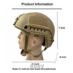 Casque tactique Airsoft Paintball Militaire Combat Rapide Style PJ Chasse Tir