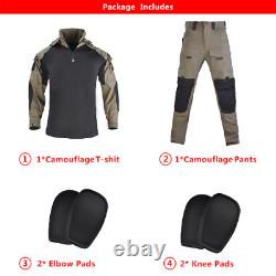 Chemise de combat uniforme militaire pantalons tactiques costume de chasse camouflage rembourré