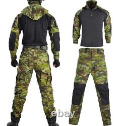 Chemise et pantalon de combat tactique militaire de l'armée pour homme, camouflage SWAT imperméable, uniforme BDU