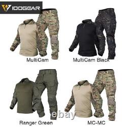 Chemise et pantalon de costume de combat tactique avec protège-genoux, uniforme militaire de combat sportif.
