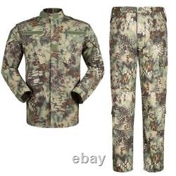 Chemise et pantalon de l'uniforme de combat militaire, costumes de camouflage tactique pour la jungle et la forêt.