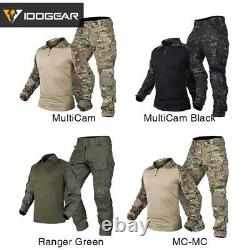 Chemise et pantalon tactiques de combat G3 avec genouillères, uniforme de combat militaire airsoft