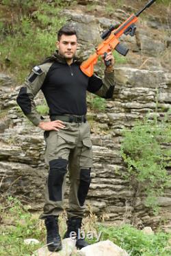 Chemise tactique Airsoft pour homme, pantalon, tenue de combat G3, uniforme camouflage militaire BDU de l'armée