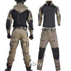 Chemise tactique Airsoft pour homme, pantalon, tenue de combat G3, uniforme camouflage militaire BDU de l'armée