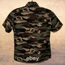 Chemise tactique à snap up Lima Camo WTAPS pour homme, taille large, militaire, extérieur