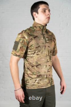 Chemise tactique ubacs multicam ripstop combat militaire manches courtes pour hommes