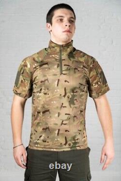 Chemise tactique ubacs multicam ripstop combat militaire manches courtes pour hommes