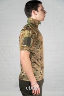 Chemise tactique ubacs multicam ripstop combat militaire manches courtes pour hommes