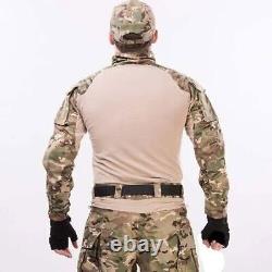 Chemises tactiques pliées G3 pour hommes, pantalons, uniformes de combat militaire + protections, combinaisons airsoft