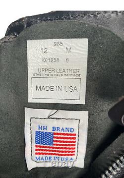 Corcoran 985 Zipper Latéral En Cuir Noir Bottes De Saut Militaire De Combat Taille 12 M