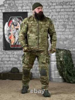 Costume de combat d'assaut multicam avec genouillères, costume militaire tactique multicam