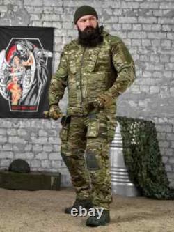 Costume de combat d'assaut multicam avec genouillères, costume militaire tactique multicam