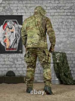 Costume de combat d'assaut multicam avec genouillères, costume militaire tactique multicam