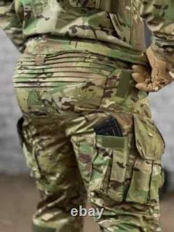 Costume de combat d'assaut multicam avec genouillères, costume militaire tactique multicam