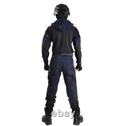 Costume tactique pour hommes de l'armée, uniforme de combat militaire avec capuche pour travail en extérieur, adapté à l'airsoft