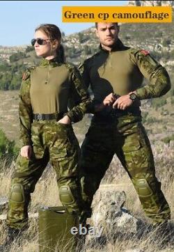 Costumes de combat tactique de l'armée militaire avec uniforme de travail extérieur et combinaison de cargaison.