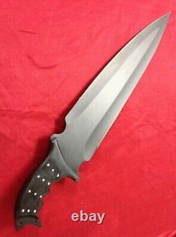 Couteau Bowie de combat tactique RaB fait main en acier D2 pleine tang pour la chasse