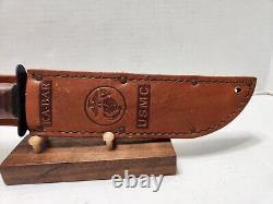 Couteau KABAR Tactique Militaire en Acier au Carbone US Légende USMC 1217 + Fourreau