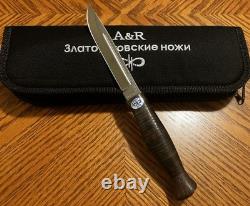 Couteau Russe A&R Zlatoust Finka KGB Tactique Militaire de Combat de Chasse RARE