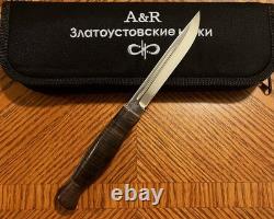 Couteau Russe A&R Zlatoust Finka KGB Tactique Militaire de Combat de Chasse RARE