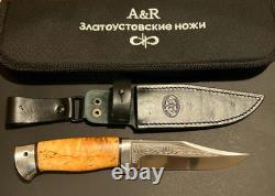 Couteau de chasse de survie de combat tactique militaire russe A&R Zlatoust