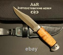 Couteau de chasse de survie de combat tactique militaire russe A&R Zlatoust