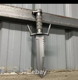 Couteau de chasse de survie militaire tactique à lame fixe Bowie fait main