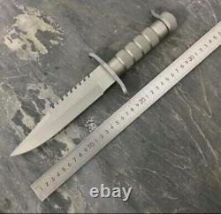 Couteau de chasse de survie militaire tactique à lame fixe Bowie fait main