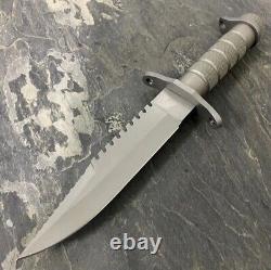 Couteau de chasse de survie militaire tactique à lame fixe Bowie fait main