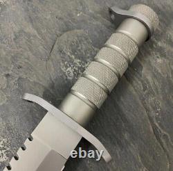 Couteau de chasse de survie militaire tactique à lame fixe Bowie fait main