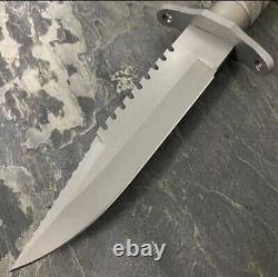 Couteau de chasse de survie militaire tactique à lame fixe Bowie fait main