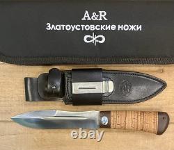 Couteau de chasse tactique militaire A&R Zlatoust en acier 95x18 couteau russe