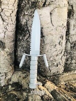 Couteau de combat militaire Bowie à lame fixe en acier inoxydable fabriqué à la main