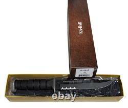 Couteau de combat tactique militaire KABAR 1282 en acier D2 avec gaine en plastique dur