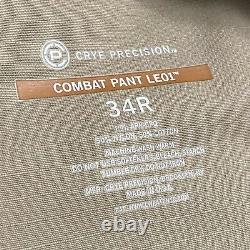 Crye Precision Combat Pant Le01 Khaki 34r Tactique Militaire Fabriqué Aux États-unis New Nwot