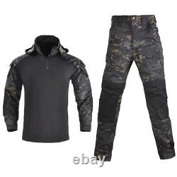 Ensemble chemise et pantalon de combat tactique pour Airsoft Paintball - Uniforme militaire BDU de vêtements