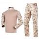 Ensemble Chemise Et Pantalon De Combat Tactique Pour Homme, Manches Longues, Camouflage Woodland, Chasse, Milice