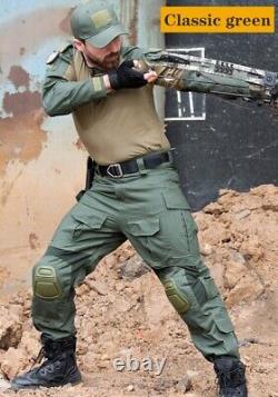 Ensemble tactique militaire de combat Chemise Pantalon Airsoft G3 Uniforme SWAT en plein air