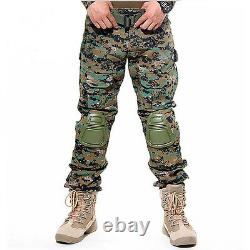 Ensembles D'uniformes De Combat Tactiques Army Safari Shirt & Pantalons Militaires +pads De Genou Elbow