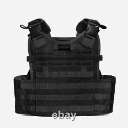 Gilet de combat tactique noir T? Ctic? N porte-plaques équipement militaire Airsoft