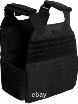 Gilet porte-plaques MOLLE tactique à découpe laser ajustable modulaire militaire