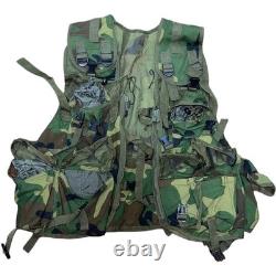 Gilet tactique M81 camouflage woodland de l’armée américaine, gilet de combat militaire porteur de charges LBV