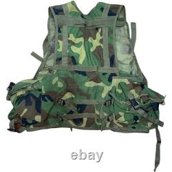 Gilet tactique M81 camouflage woodland de l’armée américaine, gilet de combat militaire porteur de charges LBV