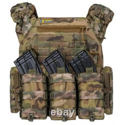 Gilet tactique de combat MOLLE à taille réglable avec porte-plaques militaire