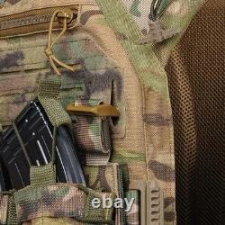 Gilet tactique de combat MOLLE à taille réglable avec porte-plaques militaire