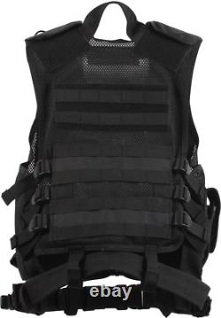 Gilet tactique militaire MOLLE à extraction croisée réglable SWAT pour combat avec ceinture de service